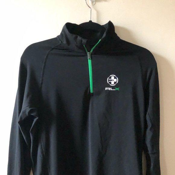 Ralph Lauren Sport Black Quarter Zip Top - Picture 2 of 3